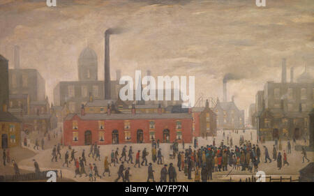 Un incidente, LS Lowry, 1926, Foto Stock