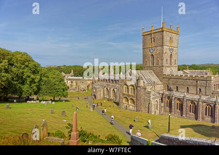 St David's Cattedrale di St David's city, Pembrokeshire, Galles. Foto Stock