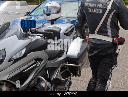 Feldjäger, la polizia militare della Bundeswehr, forze armate tedesche, Open Day 2018, Berlino, Germania Foto Stock