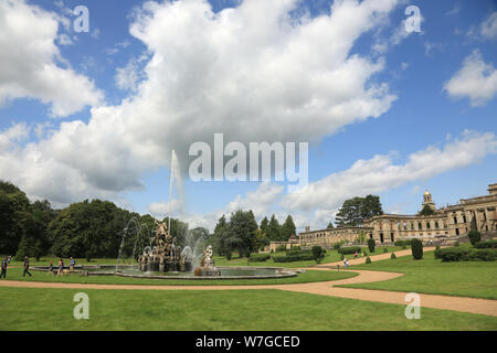 Le rovine di Witley court, grande Witley, Worcestershire, Inghilterra, Regno Unito. Foto Stock