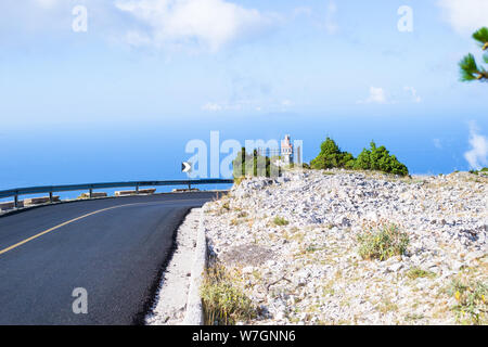 Pass Llogara strada nazionale in Albania Foto Stock