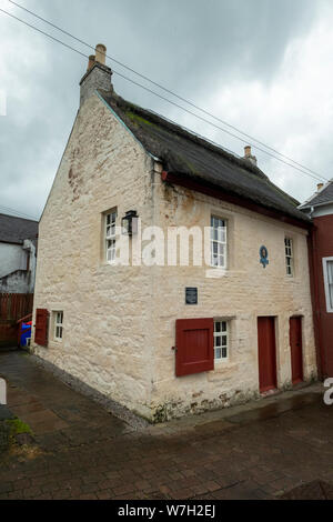 Il Bachelors Club, un National Trust for Scotland museum di Tarbolton Ayrshire reso famoso dal poeta Scozzese Robert Burns. Foto Stock