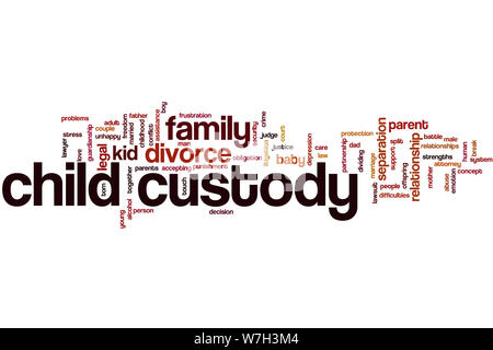 Custodia bambino word cloud Foto Stock