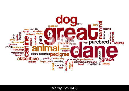 Alano word cloud Foto Stock