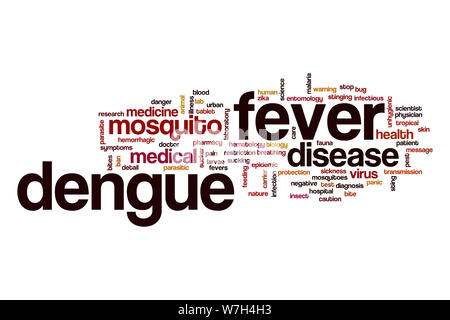 La febbre Dengue word cloud Foto Stock