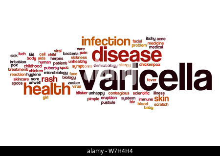 Varicella word cloud Foto Stock