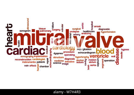 Valvola mitrale word cloud Foto Stock