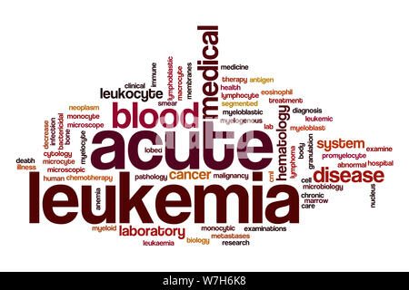 Leucemia acuta parola concetto di cloud Foto Stock