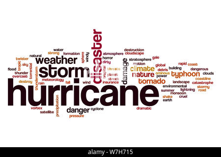Uragano parola concetto di cloud Foto Stock