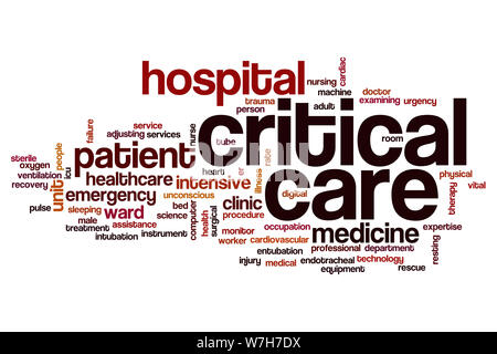 Critical Care parola concetto di cloud Foto Stock