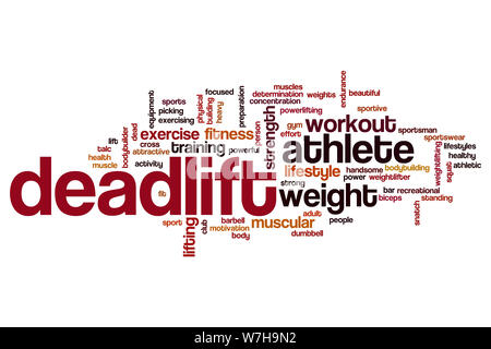Deadlift parola concetto di cloud Foto Stock