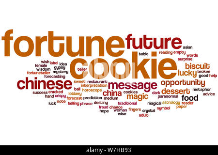 Fortune cookie parola concetto di cloud Foto Stock