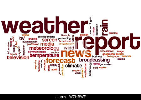 Meteo parola concetto di cloud Foto Stock