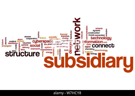 Filiale di parola il concetto di cloud Foto Stock