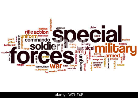 Le forze speciali di parola il concetto di cloud Foto Stock