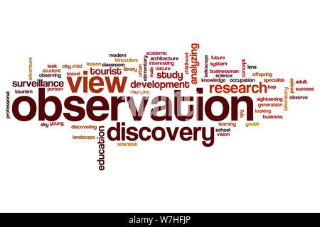 Parola di osservazione il concetto di cloud Foto Stock