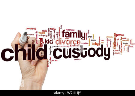 Custodia bambino word cloud Foto Stock