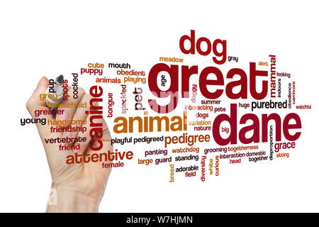 Alano word cloud Foto Stock