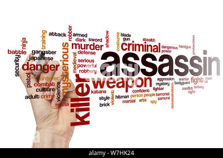 Assassin word cloud Foto Stock