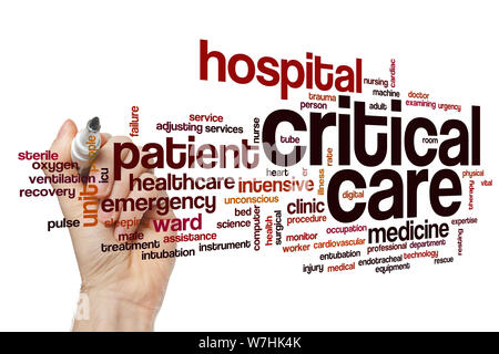 Critical Care parola concetto di cloud Foto Stock