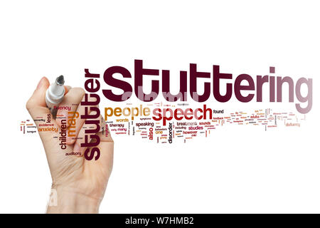 Balbetta word cloud Foto Stock