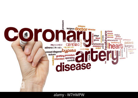 Arteria coronaria parola concetto di cloud Foto Stock