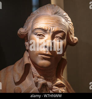 Parigi, Francia - 1 Aprile, 2017: Maximilien Robespierre 1758-1794. Avvocato francese e del politico una figura influente associato con il francese Revolu Foto Stock