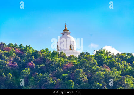 La pace mondiale Pagoda,Pagoda della Pace è uno stupa buddisti un monumento a ispirare pace, progettato per fornire una particolare attenzione per le persone di tutte le razze e di tutte le fedi,vista Foto Stock