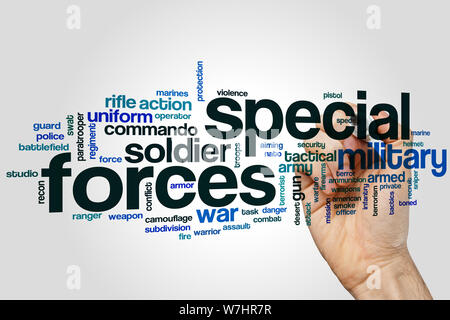Le forze speciali di parola il concetto di cloud Foto Stock