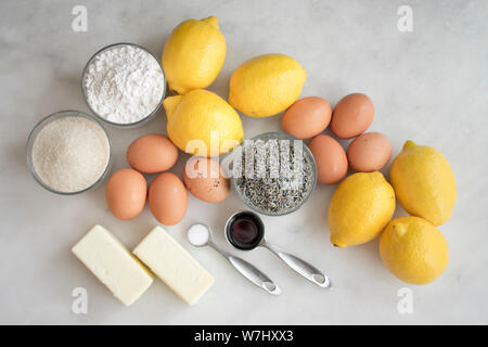 Lemon-Lavender Bar Dessert ingredienti Foto Stock