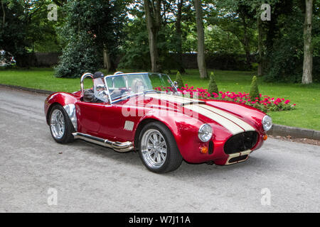 Motoring classics, historics, motori vintage e collezionismo 2019; Lytham Hall mostrano di trasporto, collezione di automobili e veicoli veterano dei tempi passati. Foto Stock