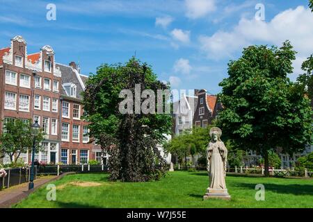 Begijnhof, beghinaggio, Amsterdam, provincia Olanda Settentrionale, Paesi Bassi Foto Stock