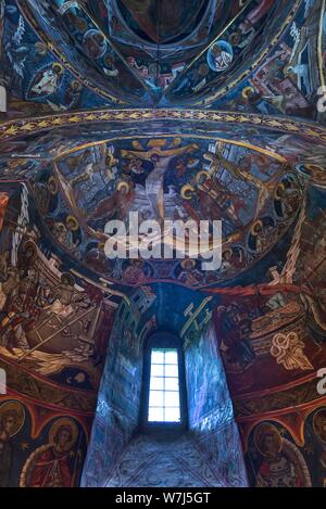 Da affreschi all'interno dell'Umorismo Monastero Ortodosso Rumeno convento, 1530, Gura Humorului, Romania Foto Stock