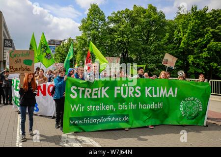 Venerdì per la futura dimostrazione, Essen, la zona della Ruhr, Nord Reno-Westfalia, Germania Foto Stock