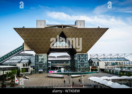 Tokyo, Giappone - 12 Maggio 2019: Tokyo Big Sight, ufficialmente conosciuta come Tokyo International Exhibition Center, è una Convention and Exhibition Centre di Toky Foto Stock