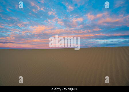 --FILE--Vista del Badain Jaran deserto nel nord della Cina di Mongolia Interna Regione Autonoma, Cina, 24 luglio 2017. Il Badain Jaran deserto è un deserto Foto Stock