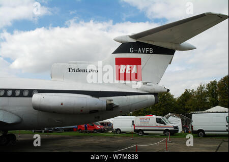 BEA HAWKER SIDDELEY TRIDENT 2E all'Imperial War Museum Duxford Foto Stock