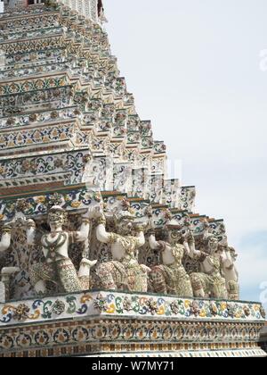 Wat Arun Ratchawararam Ratchawaramahawihan, Tempio di Dawn Foto Stock