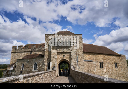 Una vista generale del Castello di Leeds nel Kent, che celebra il 900 anniversario quest'anno. Foto Stock