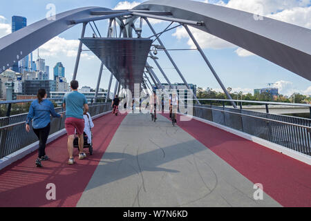 La città di Brisbane Goodwill di scena a ponte Foto Stock