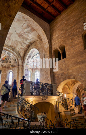 Praga Repubblica Ceca. Basilica di San Giorgio e al castello Foto Stock