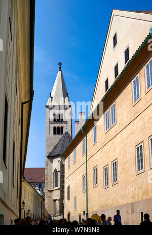 Praga Repubblica Ceca. Le strade medievali al Castello. Foto Stock