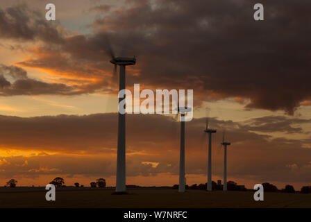 Turbine a centrali eoliche. West Somerton, Norfolk, settembre 2012. Foto Stock