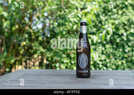 Sint Gillis Waas, 24 luglio 2019. Birra belga. Il Corsendonk è una birra belga di marca. Le birre sono prodotte da Brasserie du Bocq nel comando Purnode di birra Foto Stock