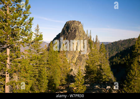 Torre di roccia vicino Lago Baldy in sette demoni montagne, parte dei sette demoni - Hells Canyon Wilderness area. Idaho, Stati Uniti d'America, Settembre 2011 Foto Stock