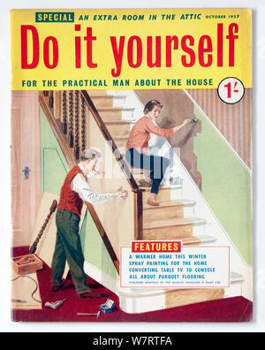 Vintage anni cinquanta Do It Yourself Magazine per l'uomo pratico circa la casa Foto Stock