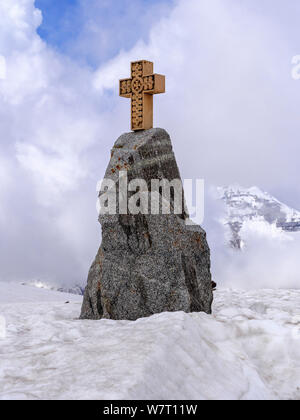 Crosspass Jvari a Geogian strada militare , Mzcheta-Mtianeti, Georgia, Europa Foto Stock