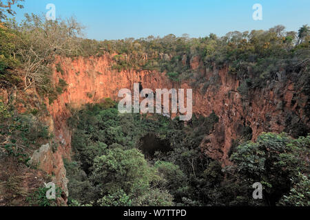 Buraco das Araras - Sud America più grande dolina. Mato Grosso do Sul, Brasile, Agosto 2010. Foto Stock