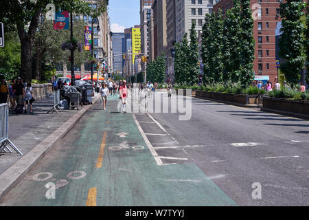 Strade di estate 2019 la chiusura della strada a Manhattan Foto Stock