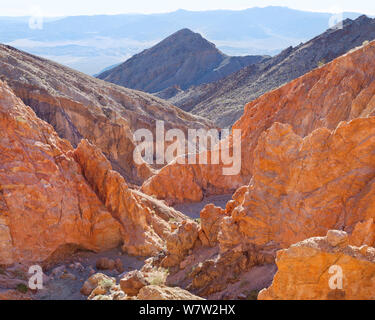 Profondo canyon il taglio attraverso il Parco Nazionale della Valle della Morte, California, USA, dicembre 2013. Foto Stock